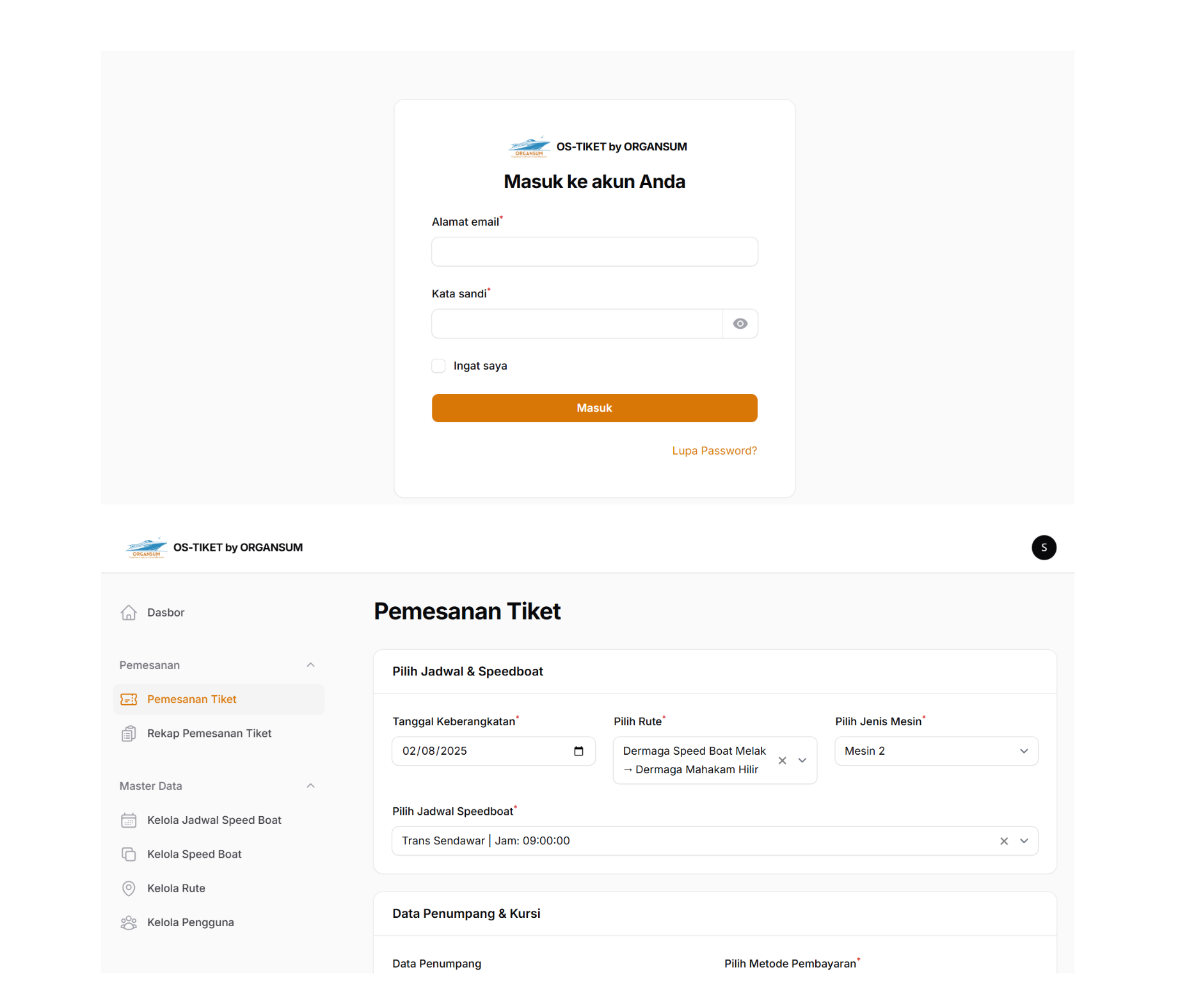 Sistem Loket Tiket Speed Boat Terpadu