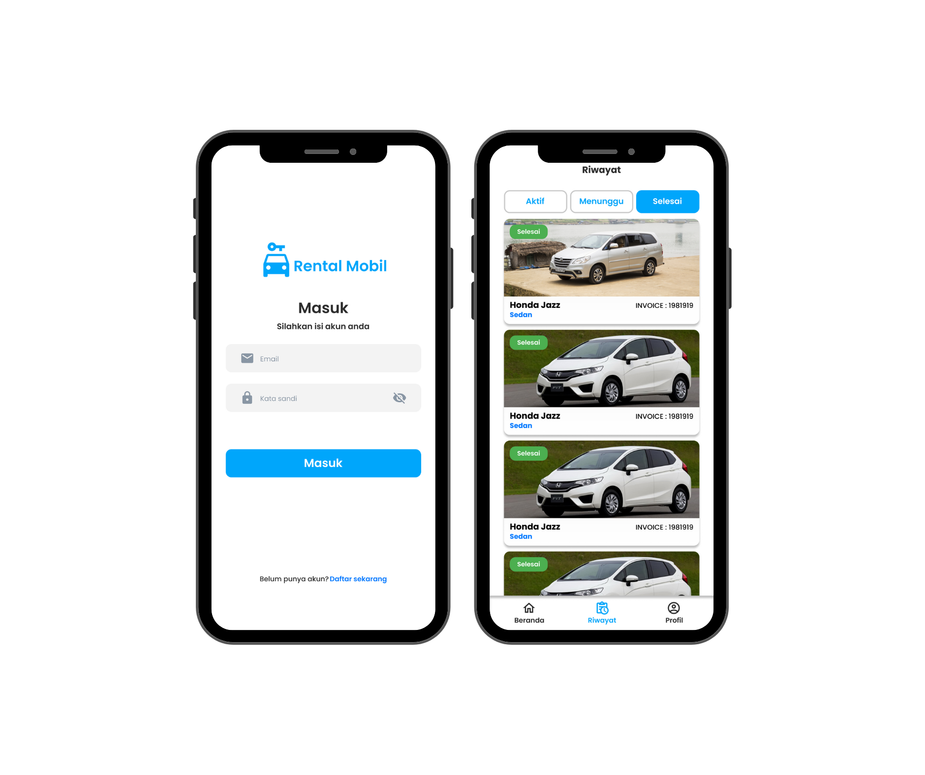 Aplikasi Rental Mobil